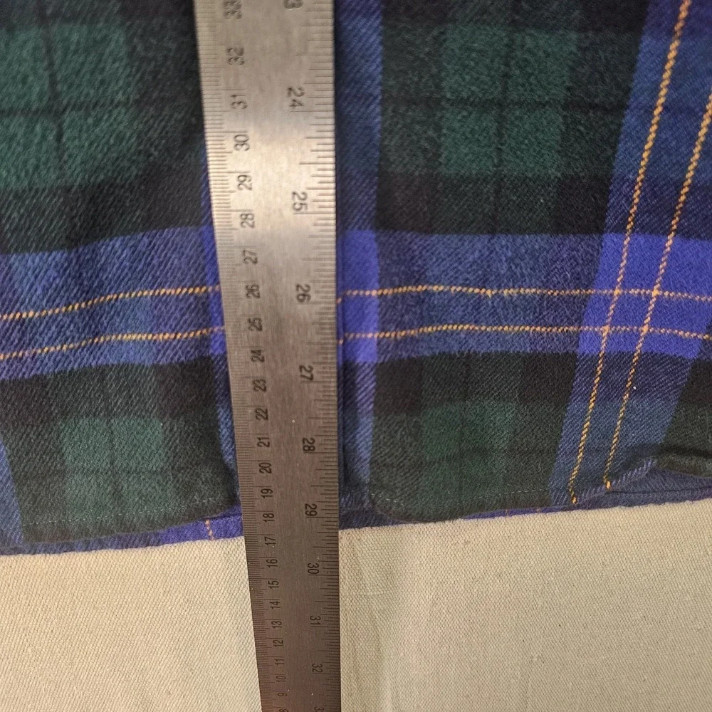 The North Face Arroyo Men's Large Bluish Purple Green Gold Plaid Flannel Shacket